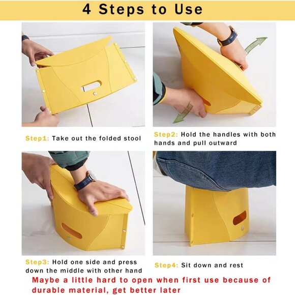 Multifunctional Portable Chair Home Travel Outdoor Portable Folding Stool Hand - Picture 4 of 10